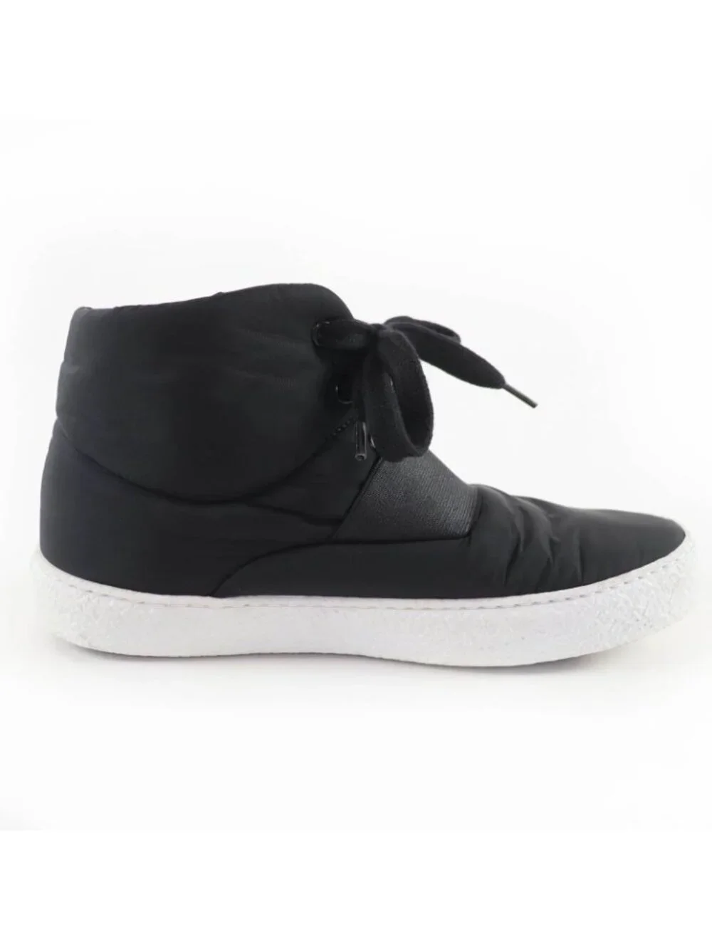 Chanel CC Logo Fabric High Cut Sneakers Black 36 - Picture 5 of 11